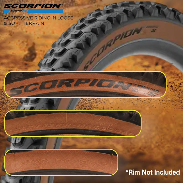 Pirelli Unisex – Erwachsene Scorpion Enduro S Reifen, Classic Hardwall, 29 x 2.6