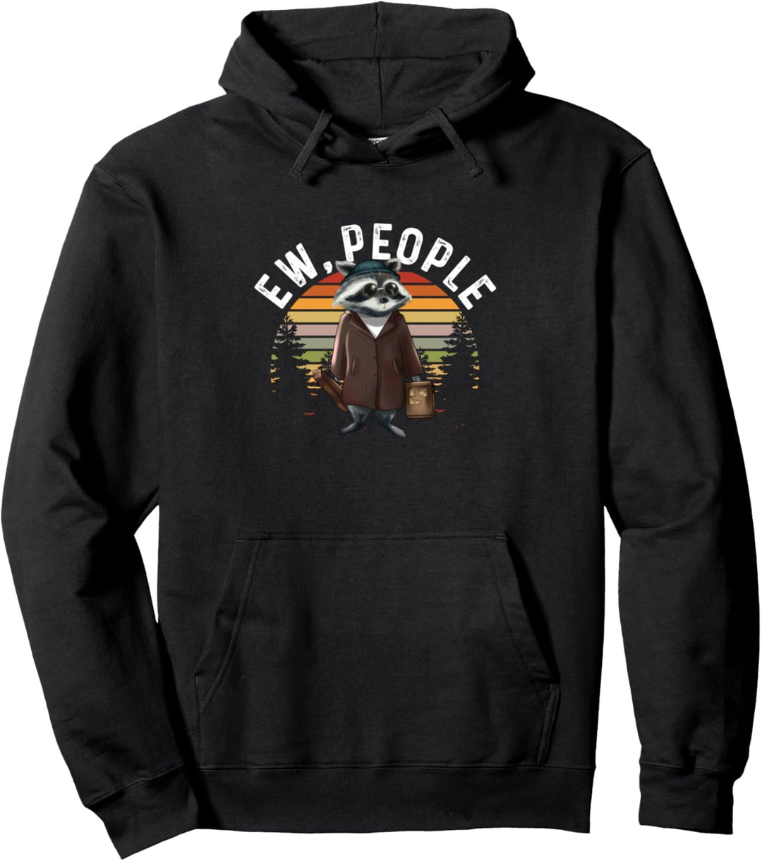 Lustiger Retro Ew People | Vintage Waschbär | Waldwaschbär Pullover Hoodie