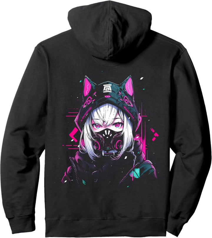 Anime Manga Cyberpunk Aesthetic Techwear Harajuku Pullover Hoodie