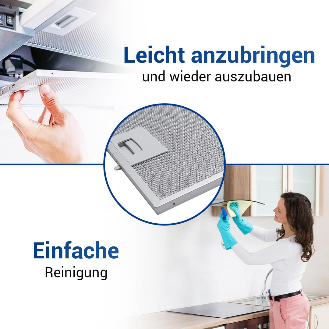 VIOKS Metall Dunstabzug Filter 310x250 mm für Bosch 3BD-764B / 3BD796B / D8602 1 Stück, 1 Stück