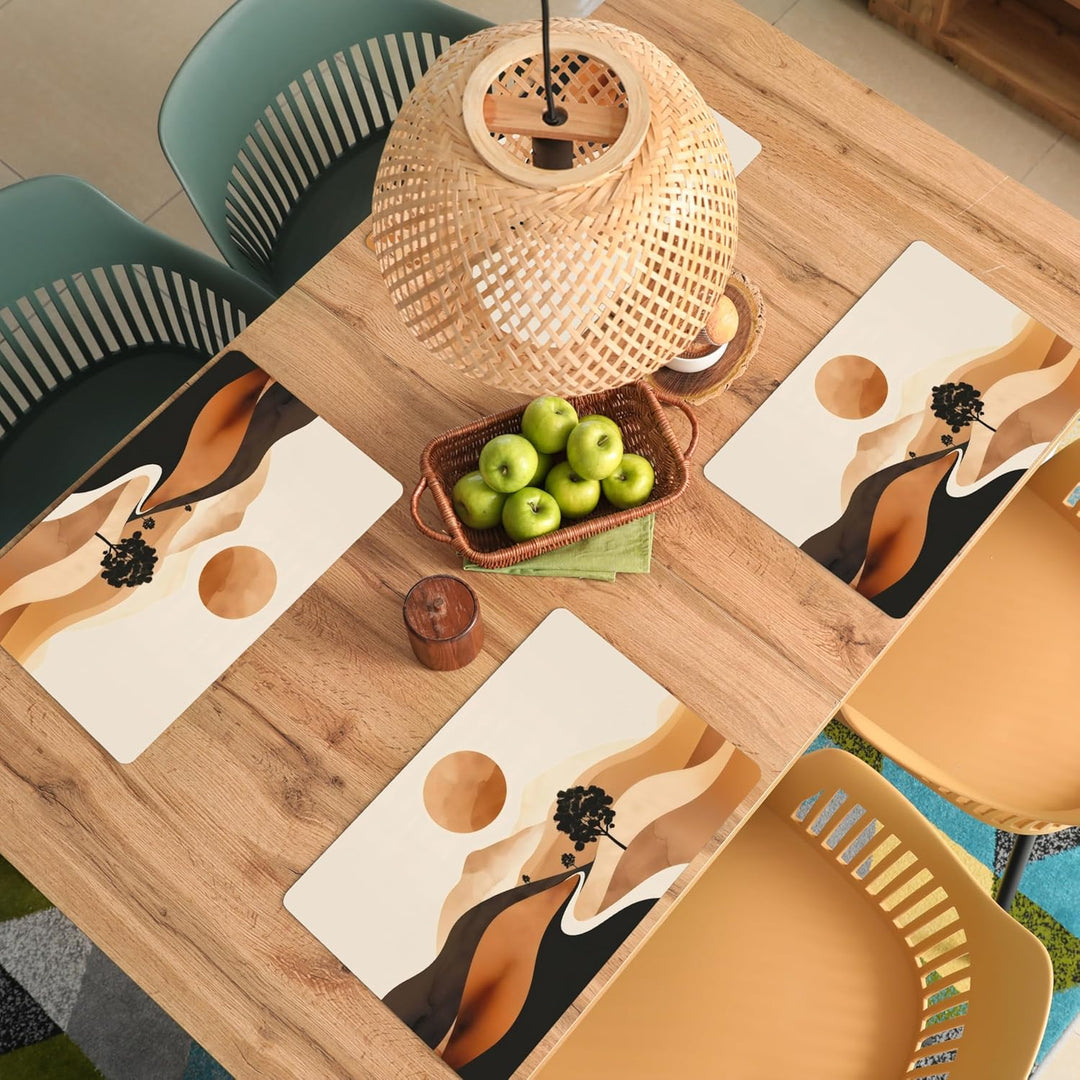 KitchenYeah© Platzsets Abwaschbar 6-Teilig 45x30 cm Tischsets Platzdeckchen rutschfeste Platzset Unt