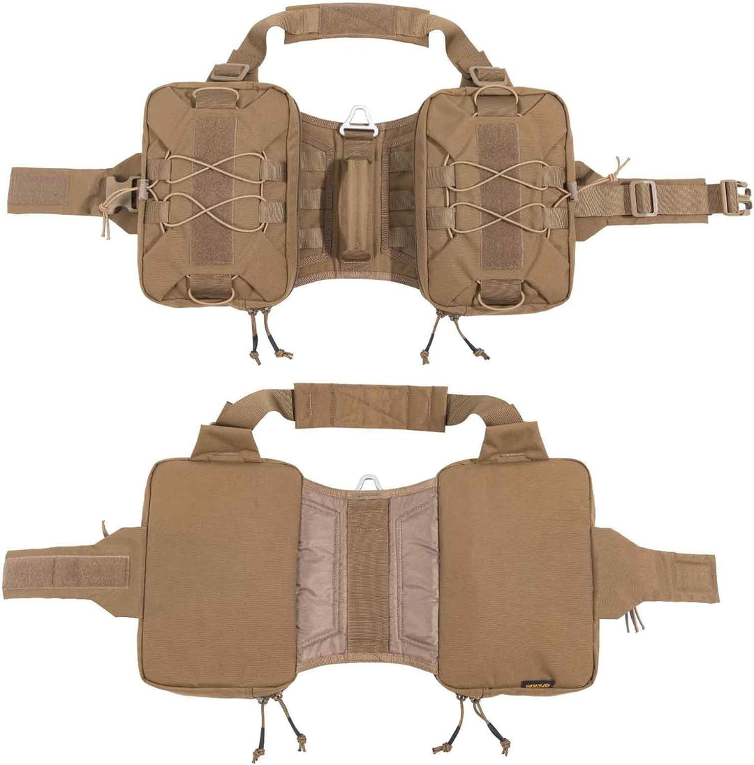 EXCELLENT ELITE SPANKER Dog Pack Hound Hundesatteltasche Rucksack für Reisen Camping Wandern mittler