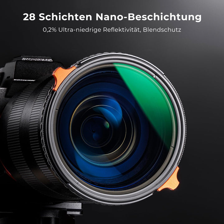 K&F Concept Nano-X ND Filter 67mm CPL&ND4-ND64 2 in 1 multifunktionaler Graufilter und CPL Filter Po