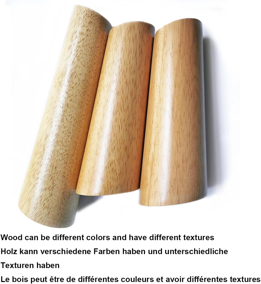 Qrity 4 Stück Möbelfüsse Holz, 6cm Ersatz Sofafüsse mit Montageplatten & Schrauben, für Schrank, Sof