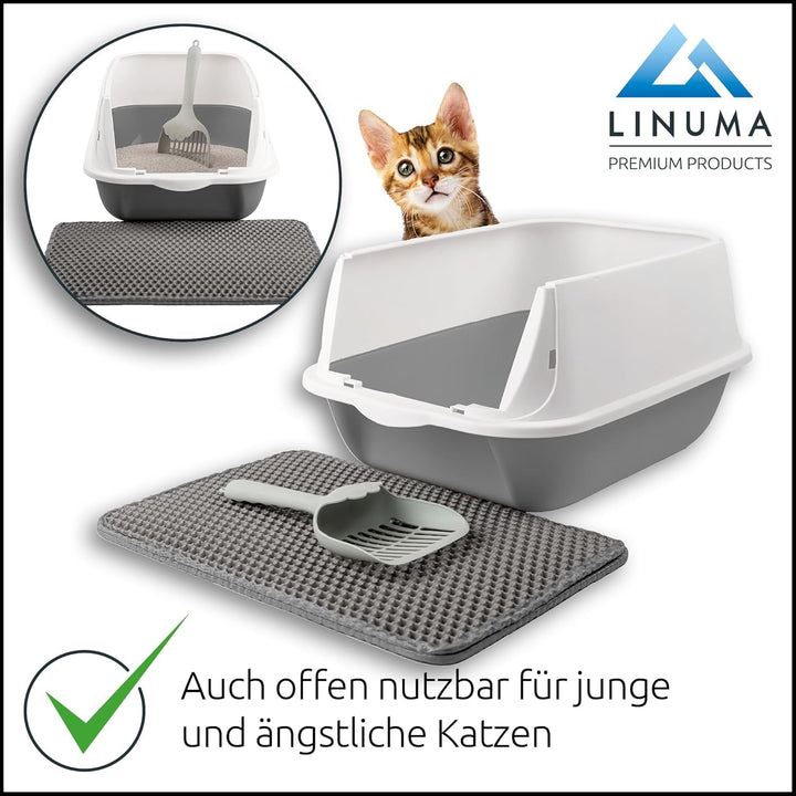 Grau Katzenklo, Katzentoilette, Katzenklo mit Deckel, Katzentoiletten, Katzenklo gross, Cat Litter B