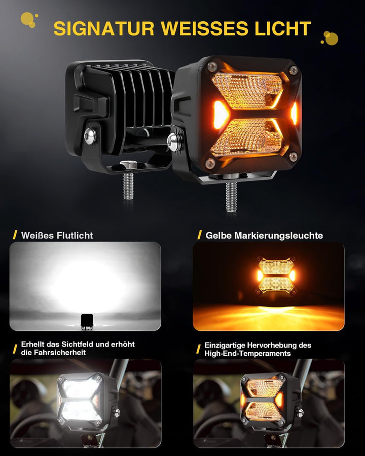 CO LIGHT 3 Zoll LED Zusatzscheinwerfer 48W Arbeitsscheinwerfer 12v 24V IP68 LED Scheinwerfer Für Mot