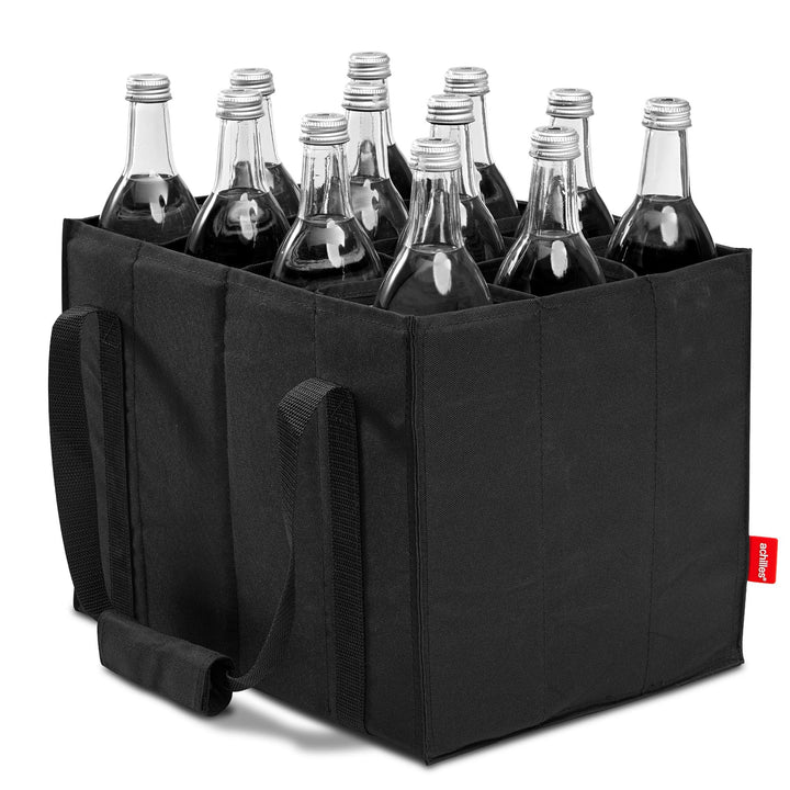 achilles Flaschentasche, Bottle Bag für 12 x 1,5 Liter Flaschen, Bottlebag, Tragetasche mit Trennwän