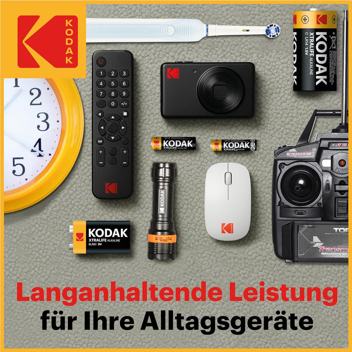 Kodak | Typ C Batterien | C Zellen LR14 Batterie | 12 Stück | Alkalibatterie | 1,5 V