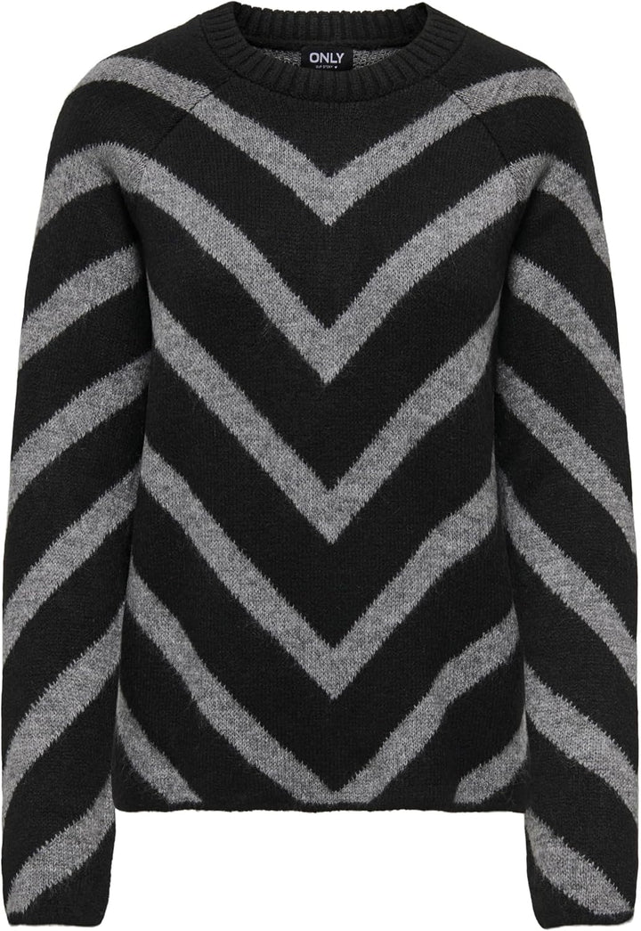 ONLY Female Strickpullover ONLELIZA Strickpullover | Knitted Pullover XS Schwarz, XS Schwarz