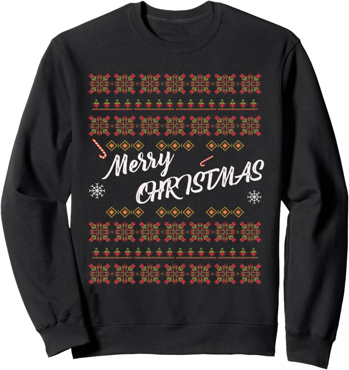 Merry Christmas Fröhliche Weihnachten Weihnachtsmann Sweatshirt