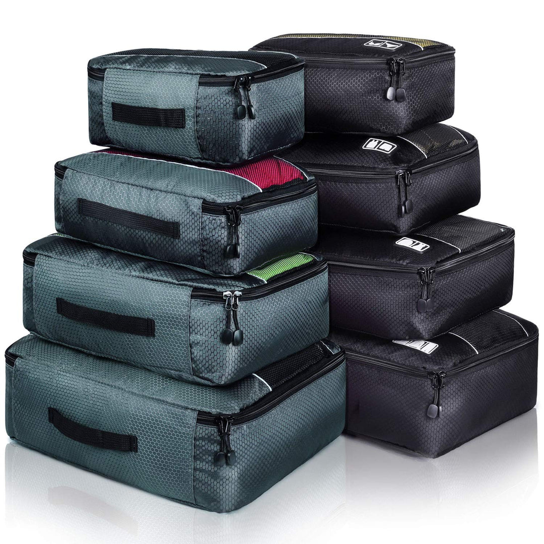 Idesort , Kofferorganizer schwarz/grau Einheitsgrösse 8er-set – Schwarz/Grau, 8er-set – Schwa