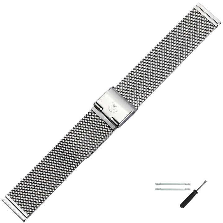 MARBURGER Uhrenarmband 20mm Edelstahl Silber - Werkzeug Montage Set 84904200020