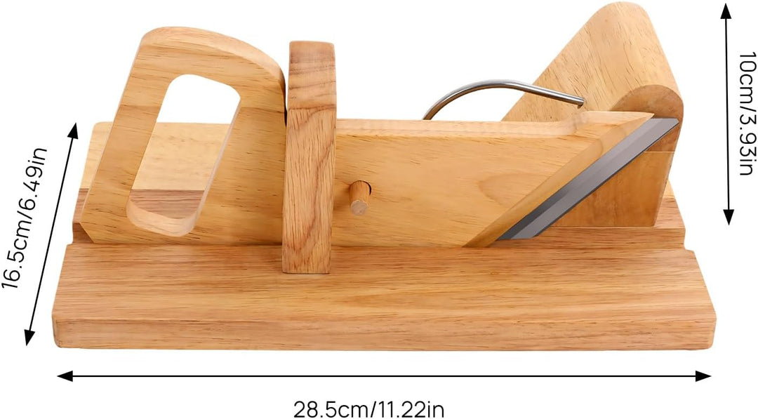 biniliubi Wurst GemüSe Schneidemaschine Wurstmesser Holz Basis Edelstahl Klinge Wurstschneidemaschin