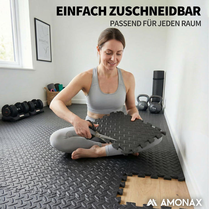 Amonax Bodenschutzmatte Fitness Puzzlematte, Schaumstoff Gym Matte Puzzlematte Kinder, Pool Bodensch