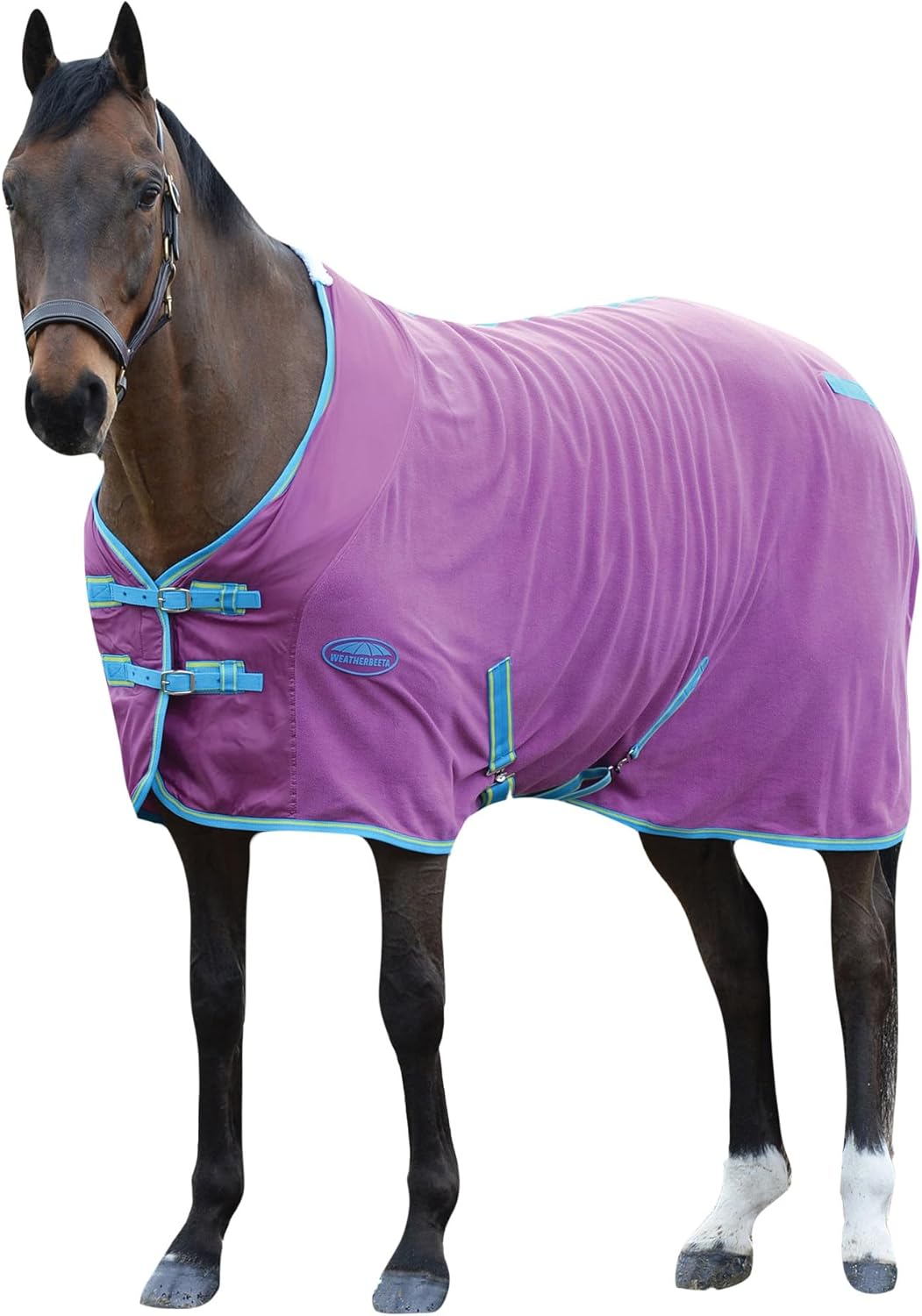Weatherbeeta Fleece Cooler Standard Neck - Dark Blue/Grey/White, Grösse:115 Dunkelblau/Grau/Weiss 11