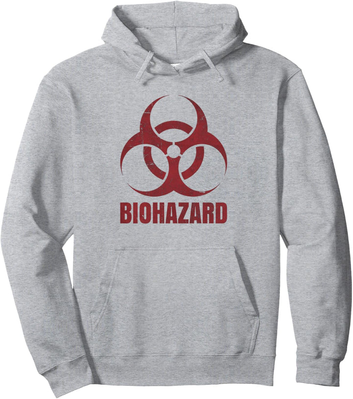 Biohazard-Symbol – verwitterter Look – Halloween-Spass Pullover Hoodie