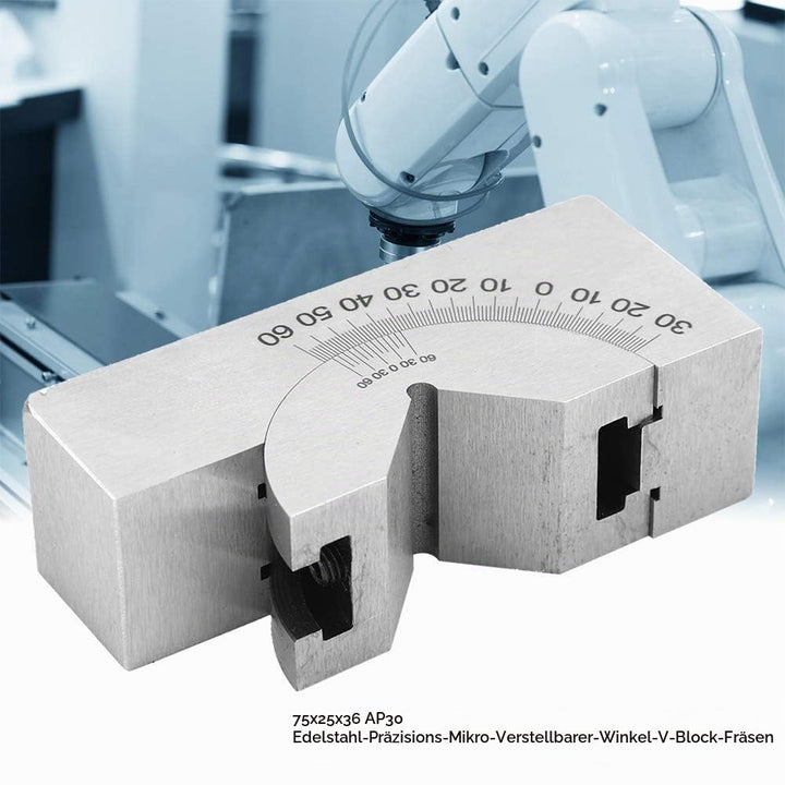 Grad Winkel Plattenwinkel, Winkelblock, V-Block Fräsen 75x25x36 Hobel für Fräsmaschine