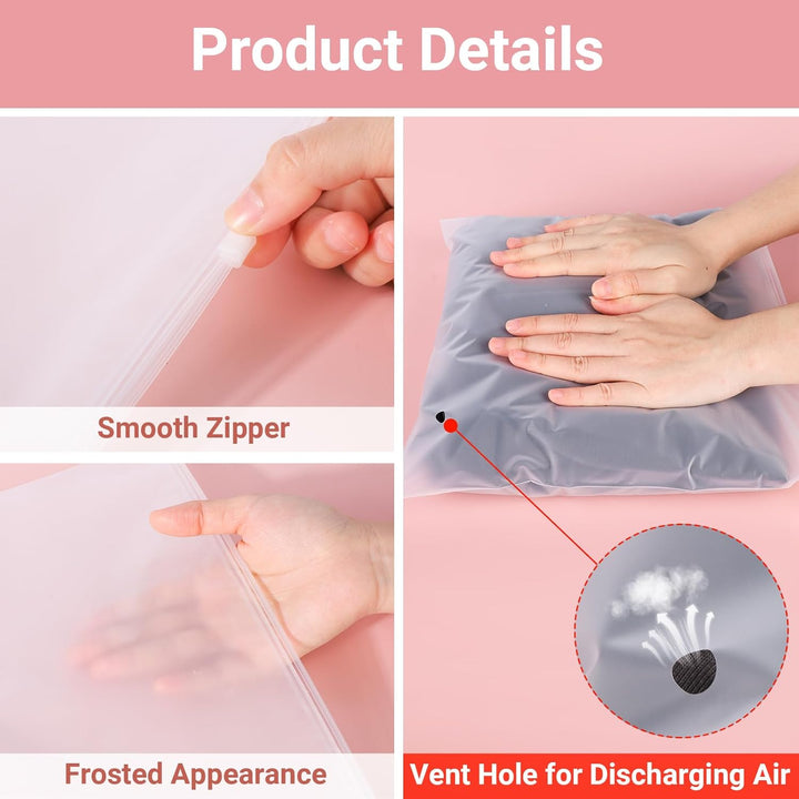 Zip Beutel Kleidung, 50 Stück 30 * 30cm Kleiderbeutel, Plastikbeutel Verschliessbar Kleidung, Zip Be