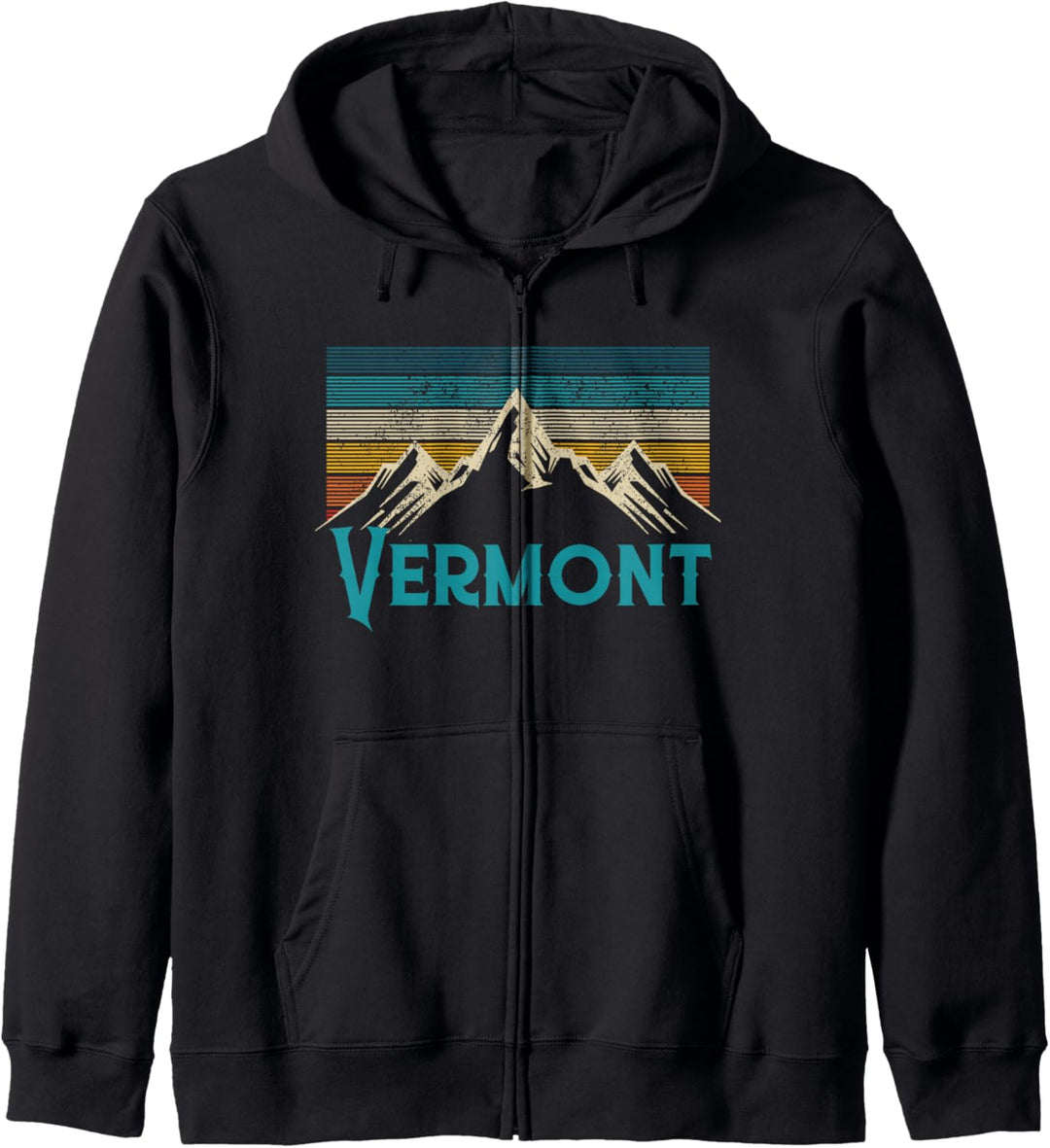 Vermont Vintage Berge Retro Wandern Souvenir Geschenk Kapuzenjacke