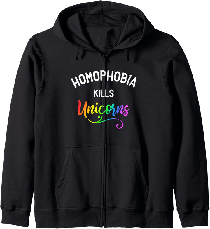 Homophobia Kills Unicorns - LGBT Pride CSD Kapuzenjacke