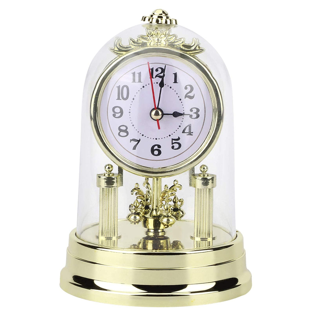 Nicoone Kaminuhr Wohnzimmeruhr im Europäischen Retro- Stil Gold- 4. 3 X 6. 7 in