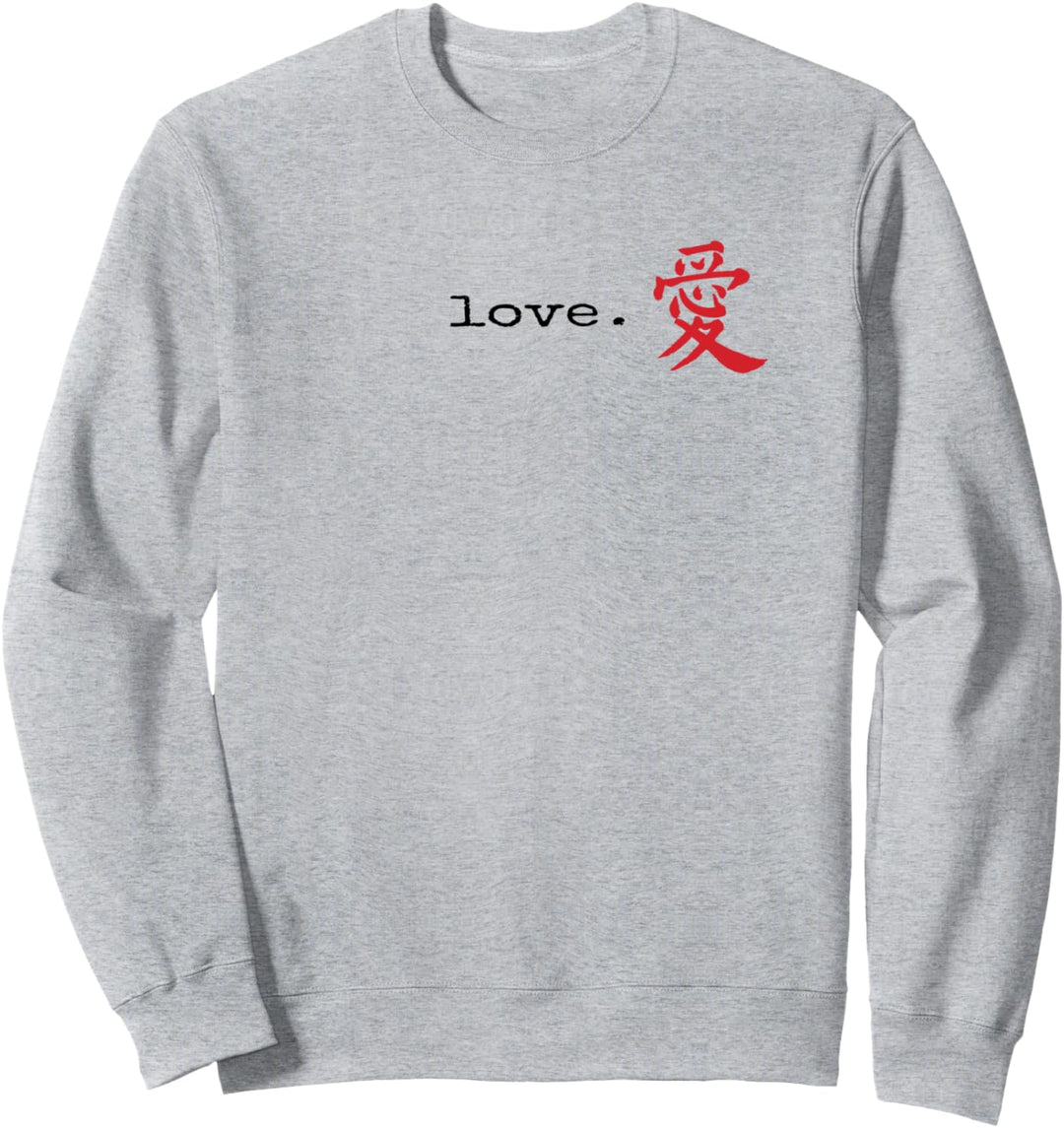 Kanji Liebe Japanisches Schriftzeichen Rot Love Vintage Text Sweatshirt