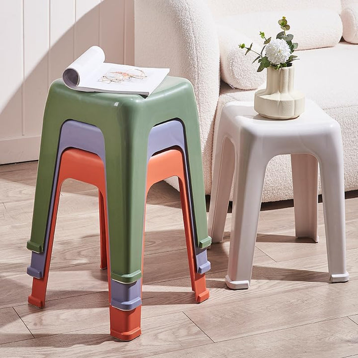 WITEN&NOCK 2er Set Design Badhocker Duschhocker Sitzhocker Badezimme Dusche Wohnzimmer Stuhl aus Kun