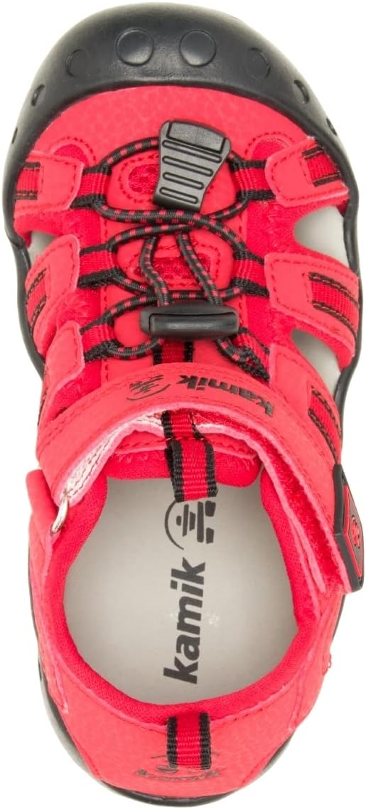 Kamik Unisex Kinder Crab Flache Sandale 16 EU Rot, 16 EU Rot