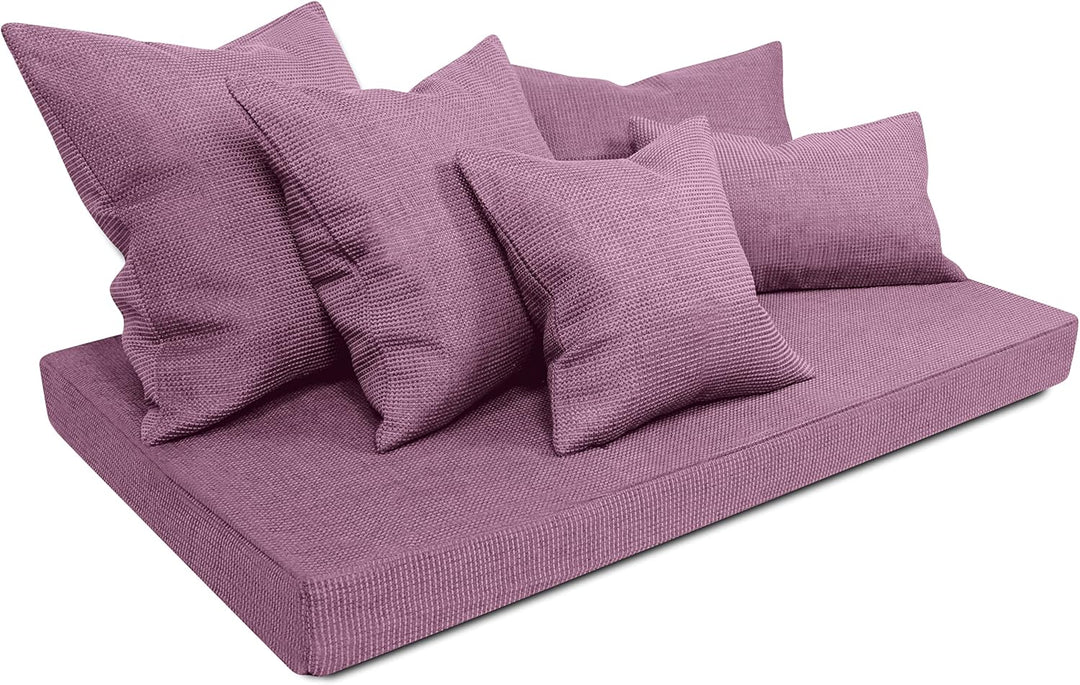 Kissenhülle mit Struktur-Muster - Polsteroptik 617.767, 1 Stück - Kissenhülle 60 x 60 cm, Altrosa 1