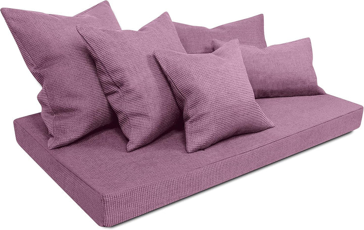 Kissenhülle mit Struktur-Muster - Polsteroptik 617.767, 1 Stück - Kissenhülle 60 x 60 cm, Altrosa 1