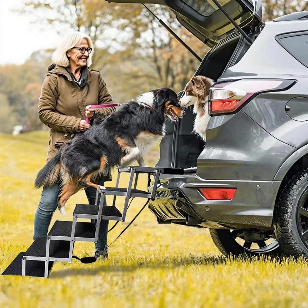 Hundetreppe Auto, 6-stufige Hundetreppe Grosse Hunde bis 70kg, Ideal für Grosse Hunde &amp; ältere Tiere