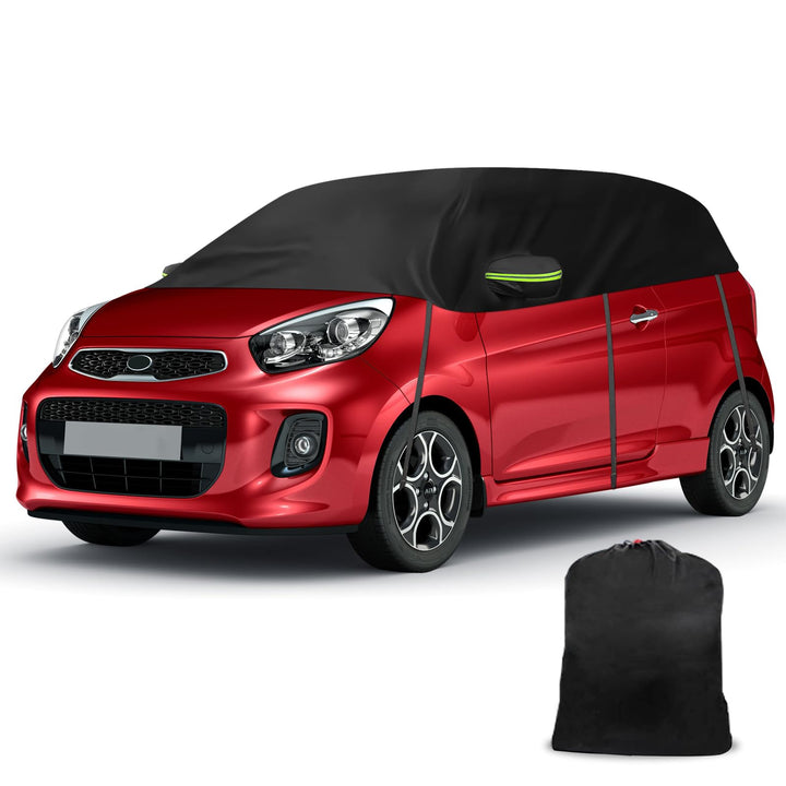 Halbe Autoabdeckung Kompatibel mit Kia Picanto 2003-2025, Halbabdeckung wasserdichte Halbgarage mit