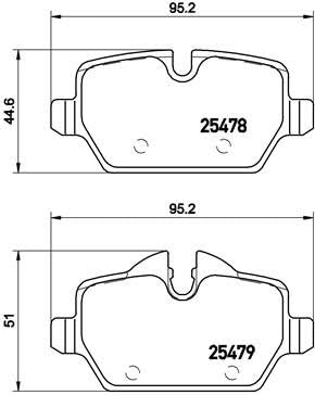 Brembo P06080 Hintere Bremsbeläge, Anzahl 4