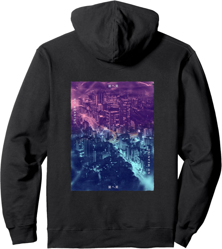 Vaporwave Japanische Streetwear Tokio Japan Glitch-Effekt Pullover Hoodie