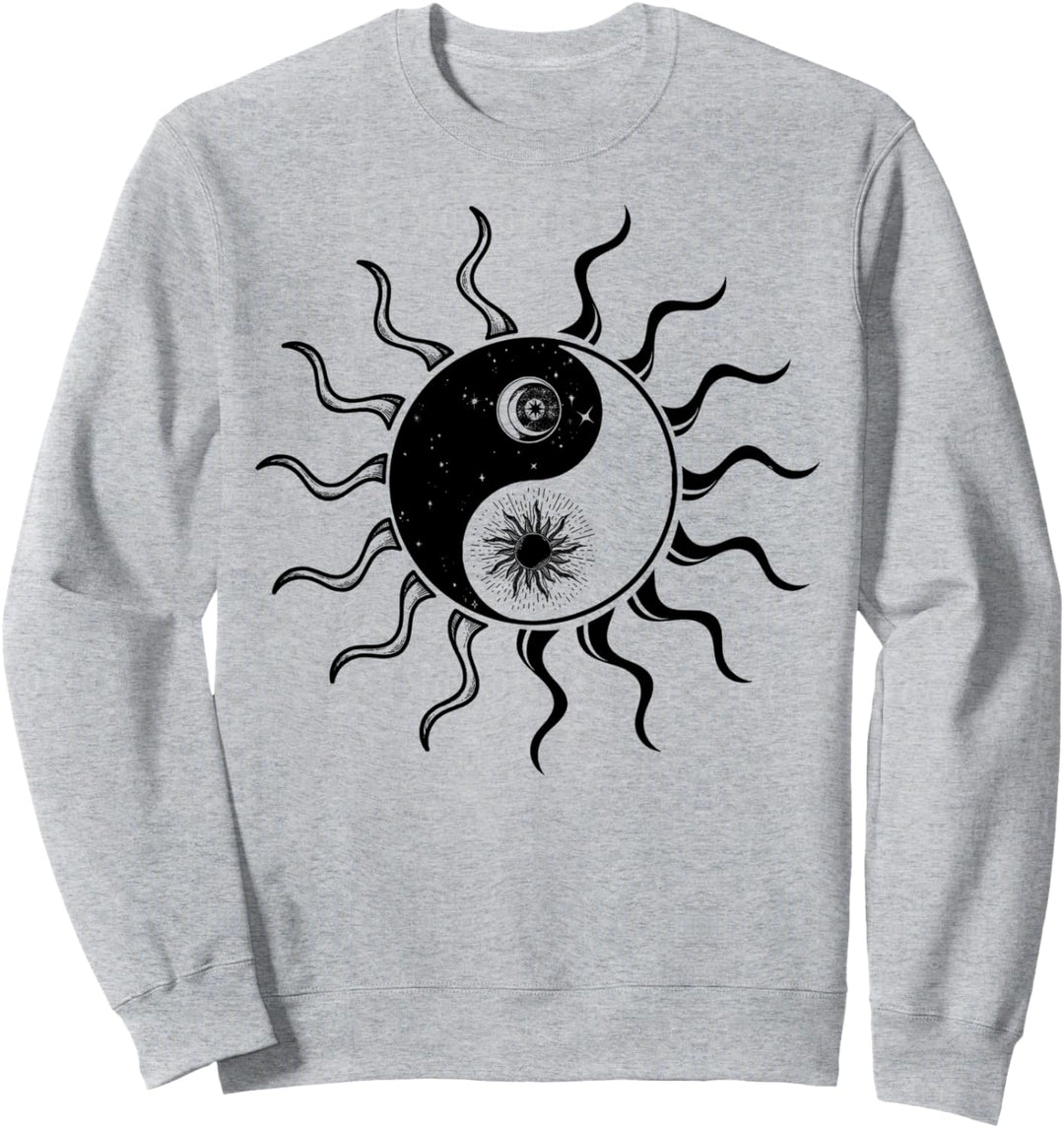 Trendy Sun Moon Ying Yang Sweatshirt