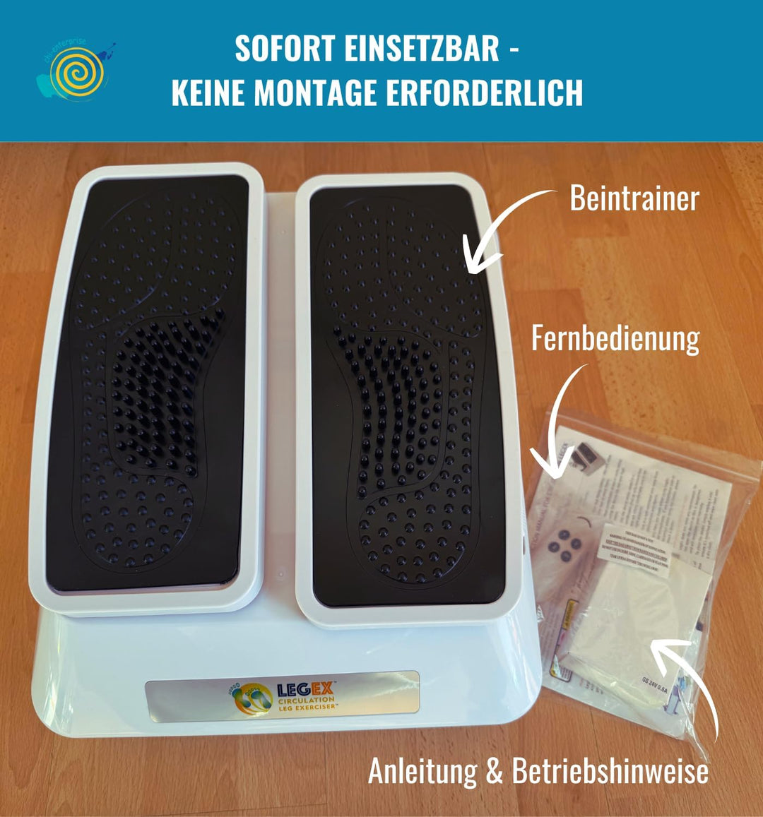Bioenergiser Leg Exerciser Beinschwinggerät für passive Bewegungen der Beine Legex pro, 3 Geschwindi