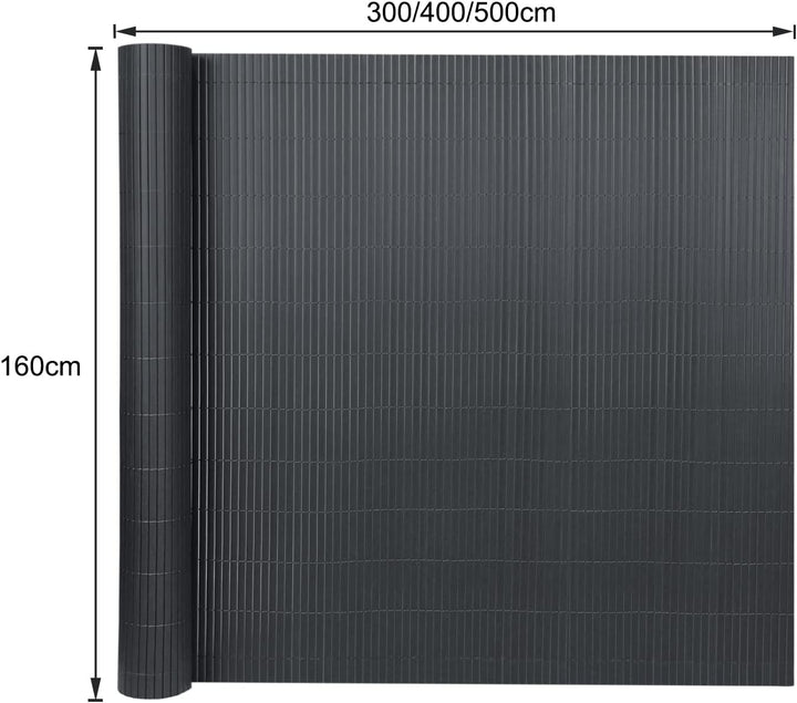 YUENFONG 160x1000cm Sichtschutzmatte PVC Sichtschutzzaun Windschutz Gartensichtschutz mit Kabelbinde
