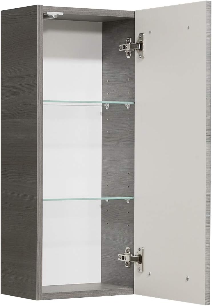 Pelipal Badezimmer Hängeschrank Quickset 352 in Graphit Struktur quer, 30 cm breit | Bad Wandschrank