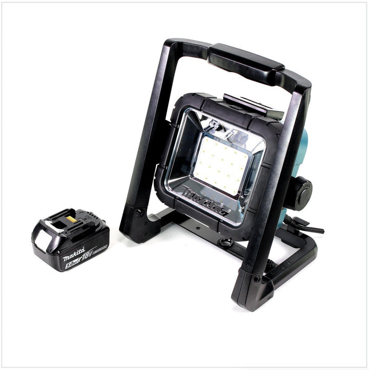 Makita DEADML/DML 805 LED Baustrahler 14,4-18 Volt / 230 Volt + 1x BL 1850 B 18V - 5 Ah Li-Ion Akku