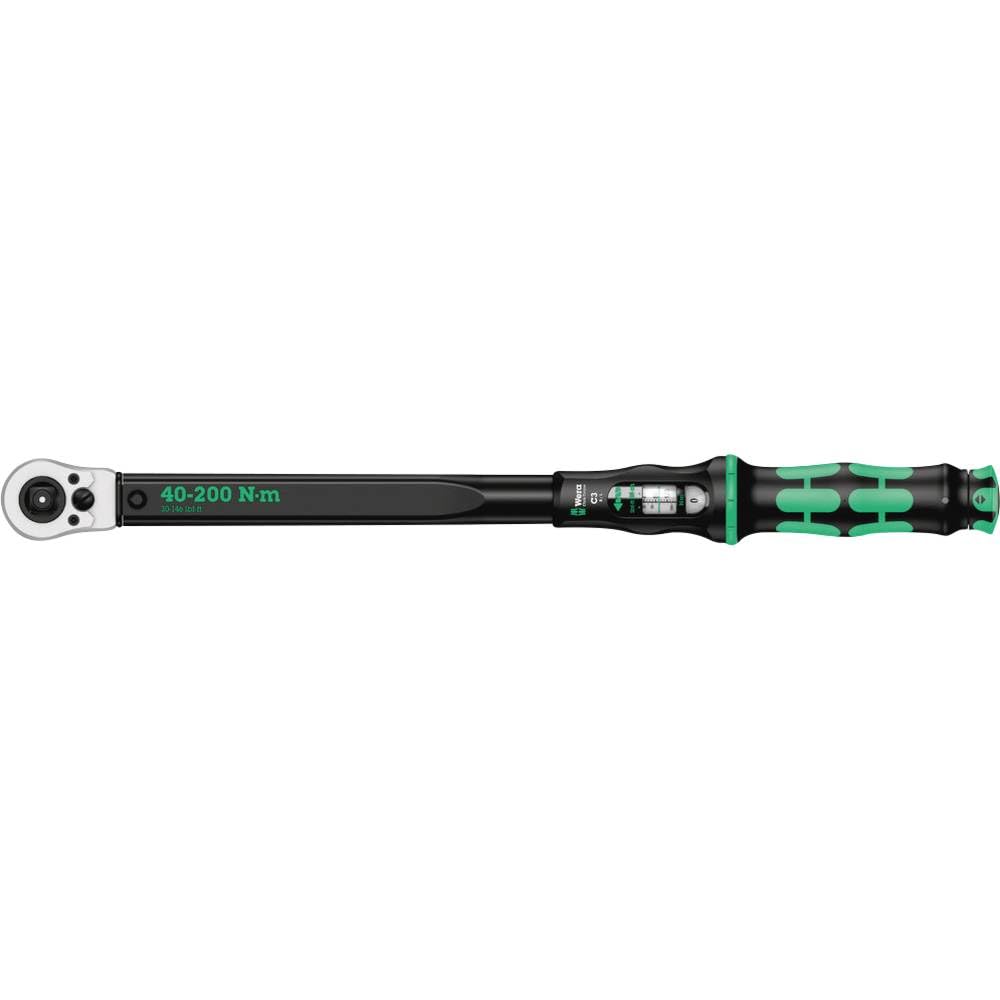 Wera 05075626001 Click-Torque C 3 Push R/L, einstellbarer Drehmomentschlüssel, 1/2", 40 - 200 Nm Sin
