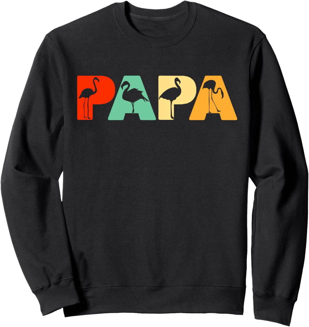 Retro-Flamingo-Papa-Hemd, Lustiges Papa-Flamingo-Geschenk Sweatshirt