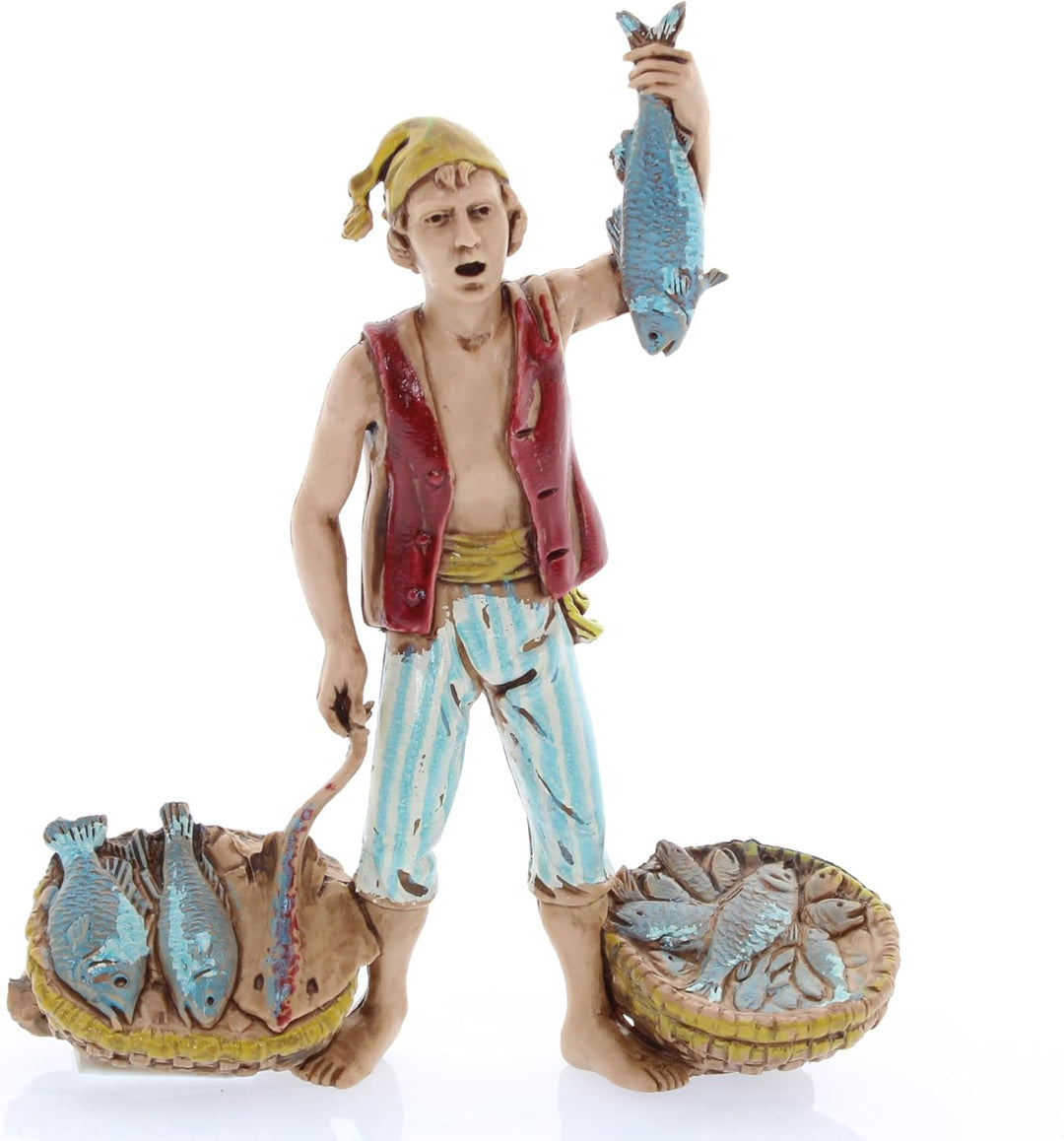 Moranduzzo Set 3 neapolitanische Hirten für Krippe 10 cm Massstab 1:20 - Unzerstörbare Krippenfigure