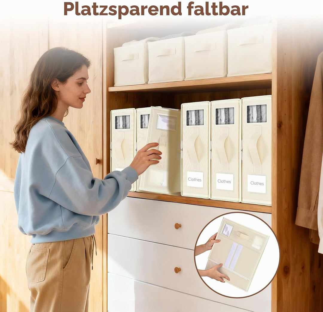 3 Stück Bettwäsche Organizer, Faltbarer Linen Bed Sheet Organiser Box, Bettwäsche Aufbewahrungbox Mi
