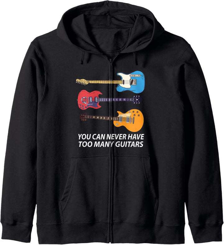 Gitarren T-Shirt man kann nicht genug Gitarren haben. Musik Kapuzenjacke