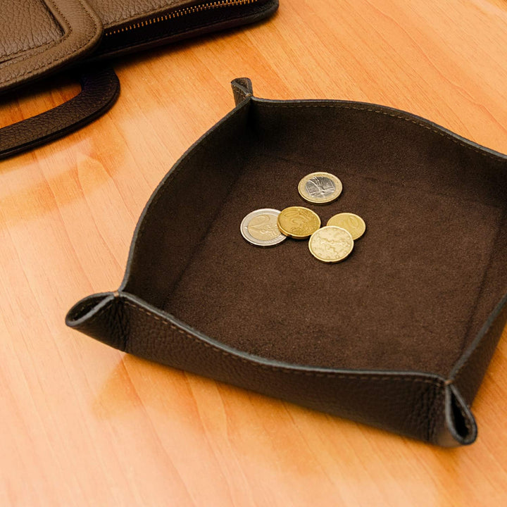 Ablageschale mit Handnähten 100% Vollnarbiges leder - Von fachkundigen Handwerkern in Italien von Ha