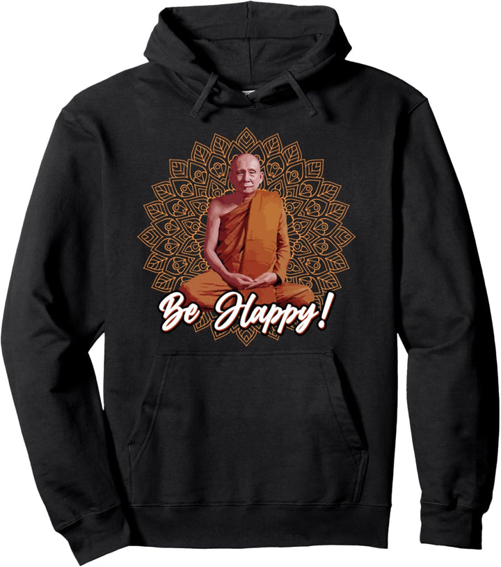 Be Happy Design Meditieren Blume des Lebens Lotus Buddha Pullover Hoodie