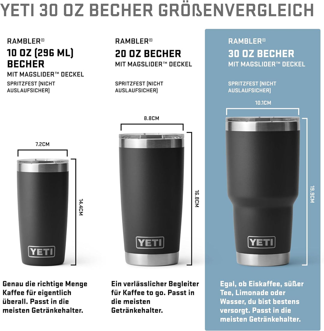 YETI Rambler, Edelstahl, Becher, White, 30oz (887ml), White