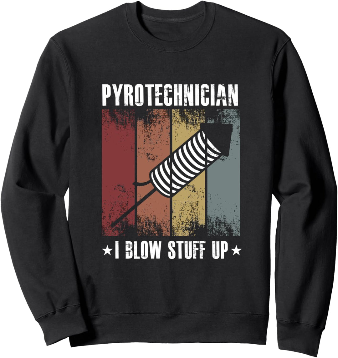 Feuerwerk-Techniker im Retro-Stil Sweatshirt