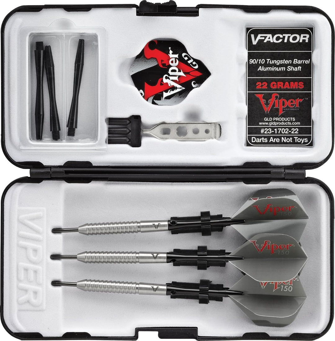 Viper V-Factor 90% Wolframstahlspitze mit Aufbewahrungs- / Reisetasche 22 Gramm, 22 Gramm