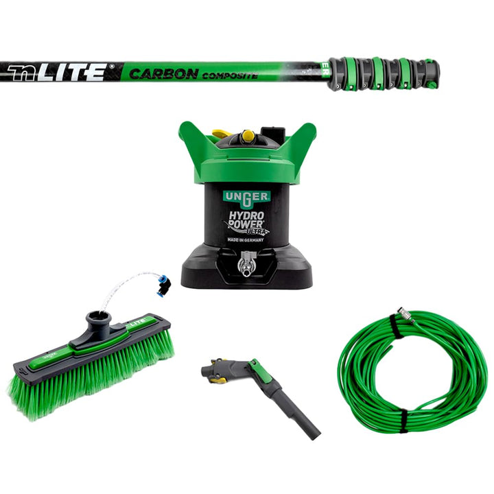 Unger HydroPower Ultra - Einsteiger Set Carbon (mit nLite-Stange und HydroPower Ultra Filter, Reinig